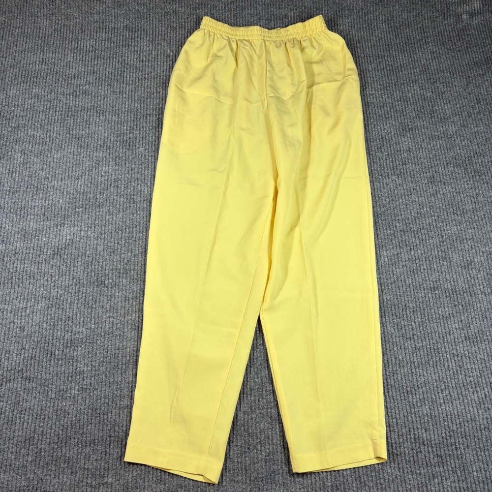 Maggie Sweet Pants Womens S Yellow Elastic Waist Straight‎ Leg Vintage